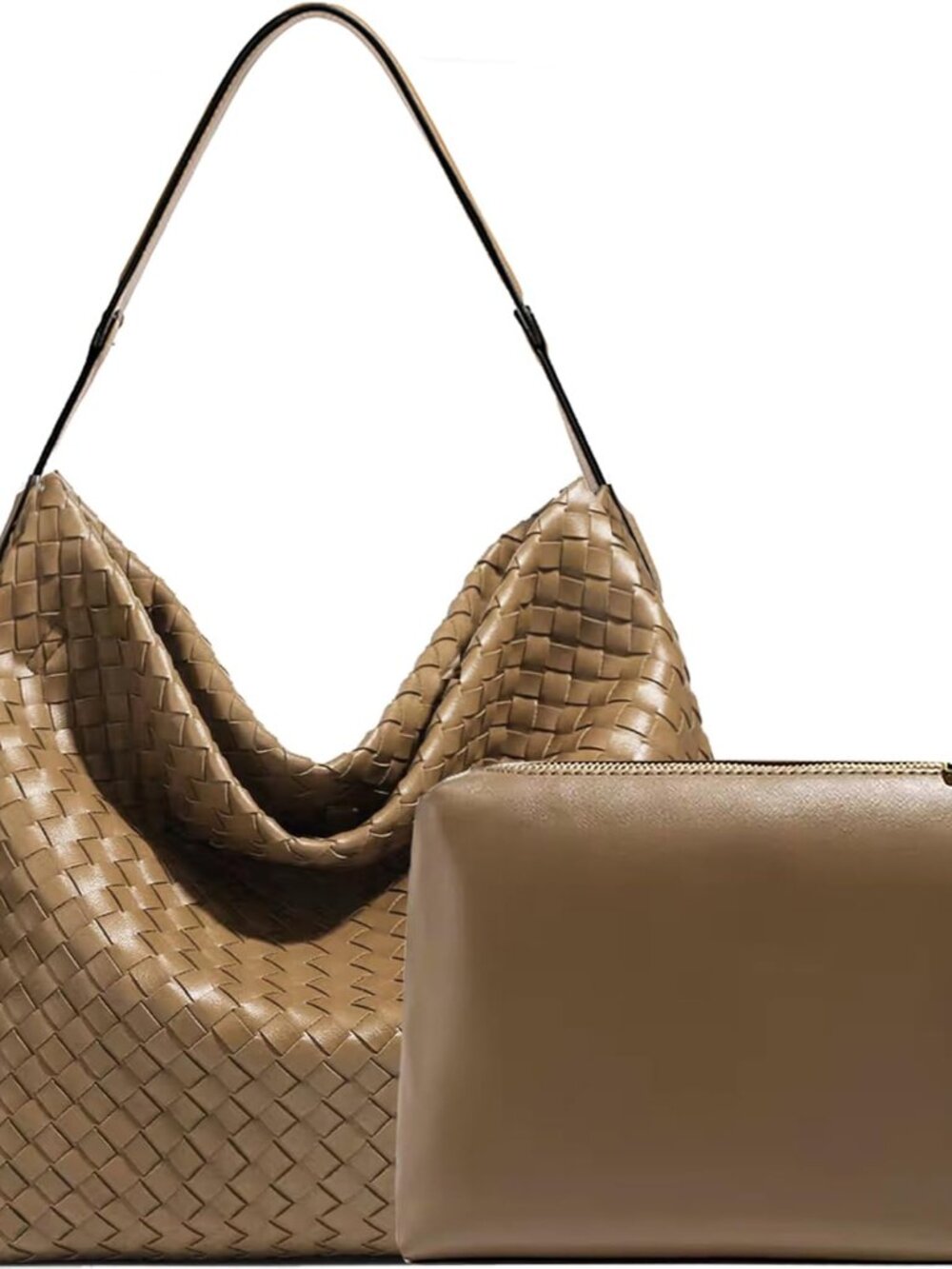 Women Boston Bag, Woven Hobo Tote Handbag and Purses, Female Satchel Messenger B